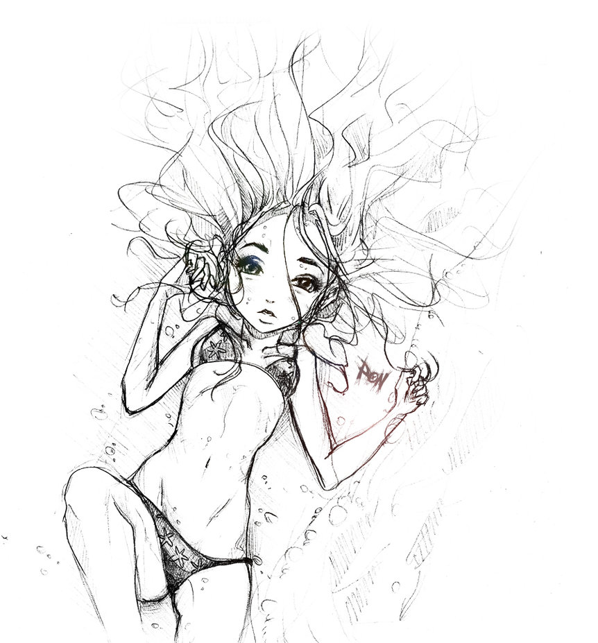 862x927 Beach Girl By Kaze Pon