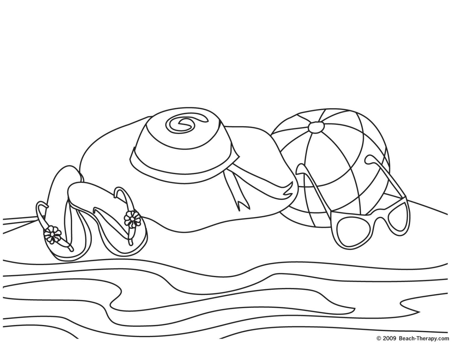 1500x1142 Beach Coloring Pages
