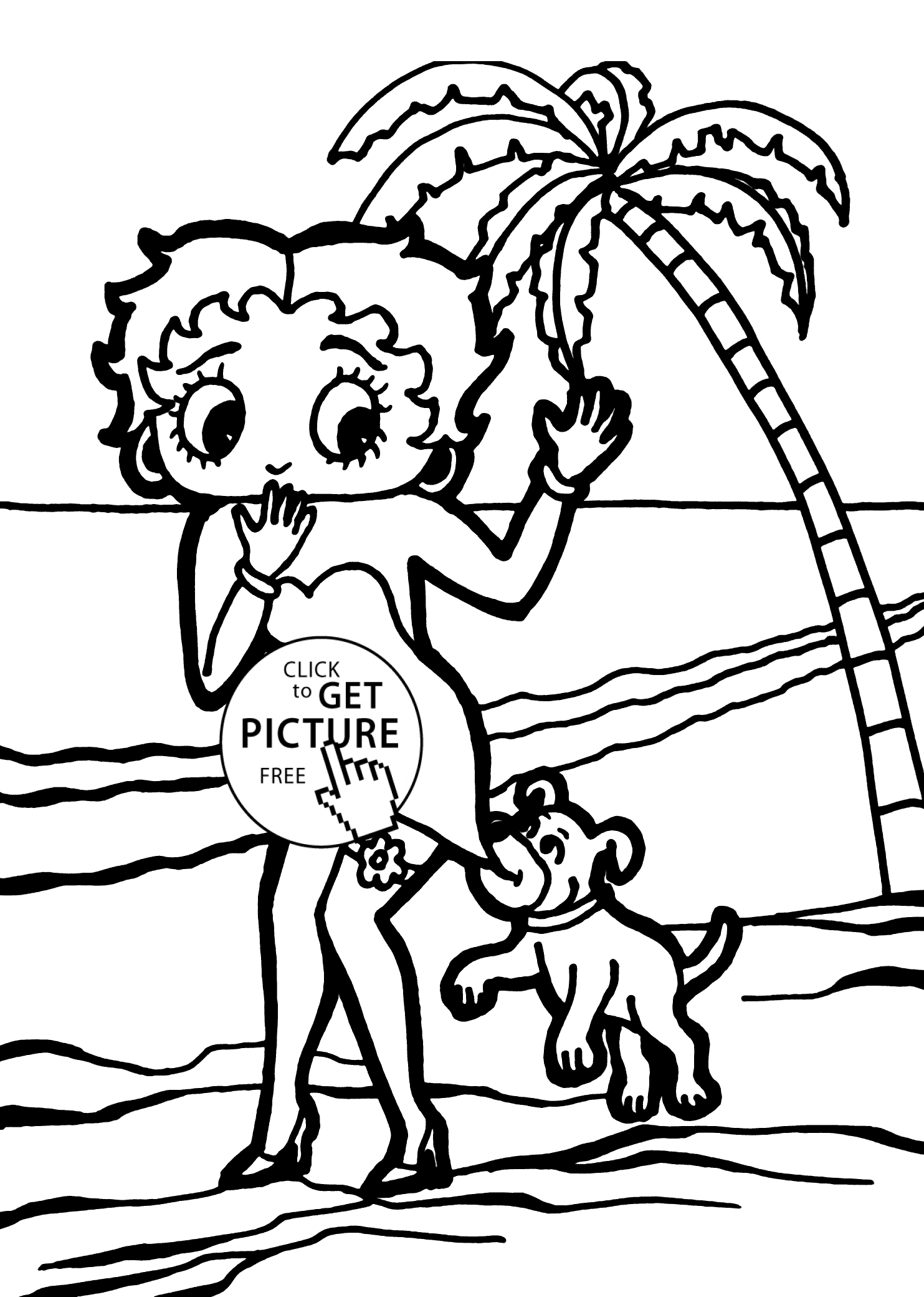 1483x2079 Boop Beach Coloring Pages For Kids, Printable Free