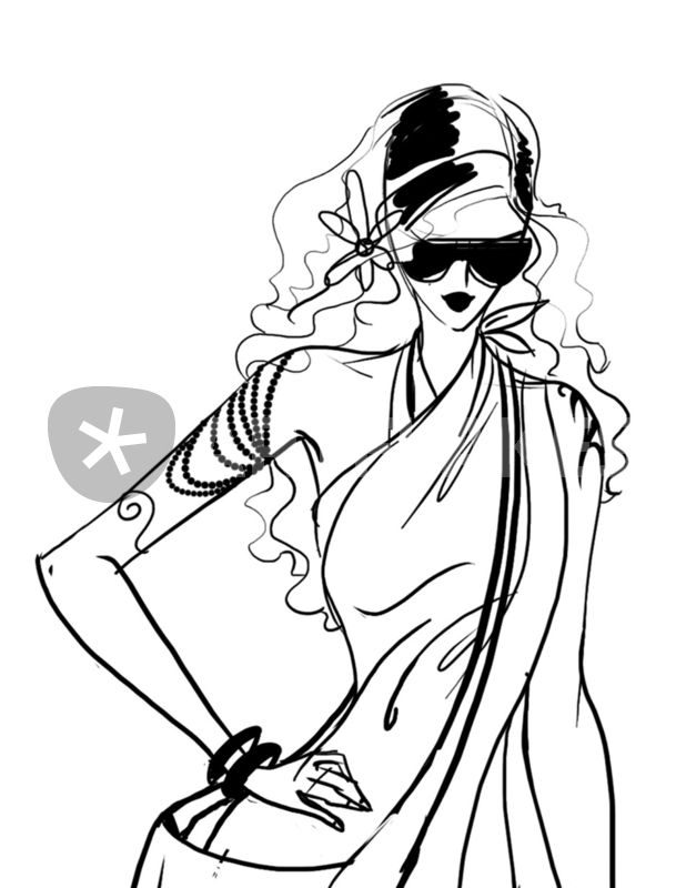 618x800 Black Amp White Beach Beauty Drawing Art Prints And Posters By