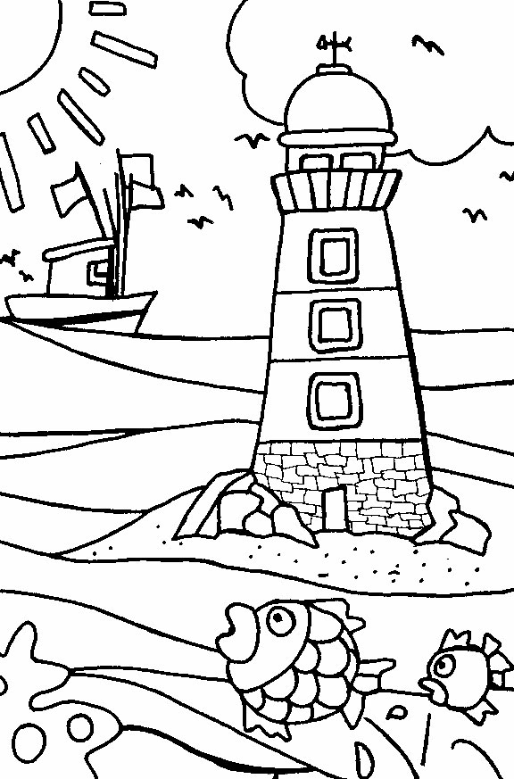 576x873 Free Printable Beach Coloring Pages For Kids On Wonderful Summer