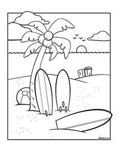 231x300 Summer Coloring Pages Surf's Up Day