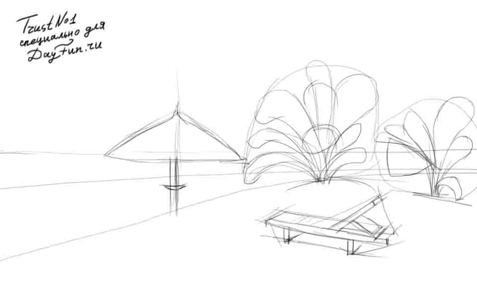 960x600 How To Draw The Beach Step By Step