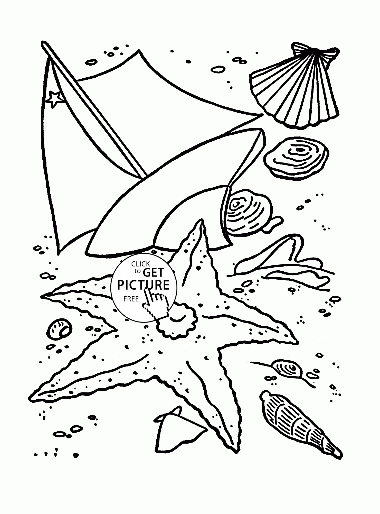 1480x2000 Summer Beach Coloring Page For Kids, Seasons Coloring Pages