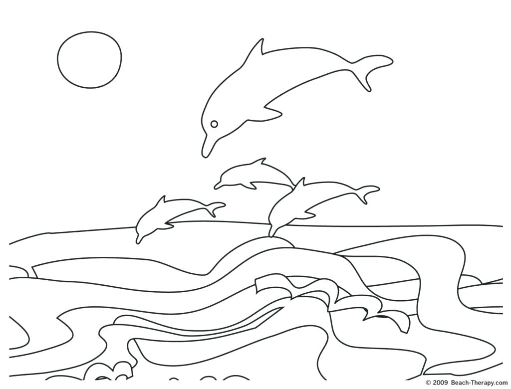 1024x780 Coloring Beach Scene Coloring Page