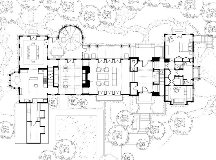 745x552 Shingle Style Beach House Burns + Beyerl Architects Floor