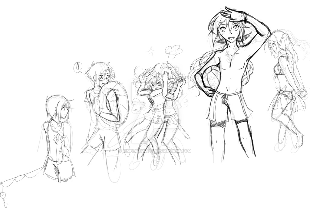 1024x697 Beach Party[Sketch] By Simplicity0073