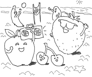 300x250 Fruits Throw A Wild And Crazy Beach Party!