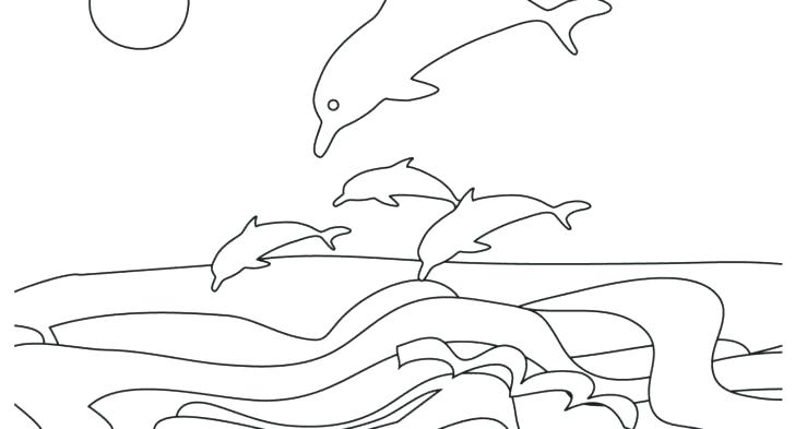 728x393 Ocean Scene Coloring Pages Ocean Scene Coloring Page Underwater