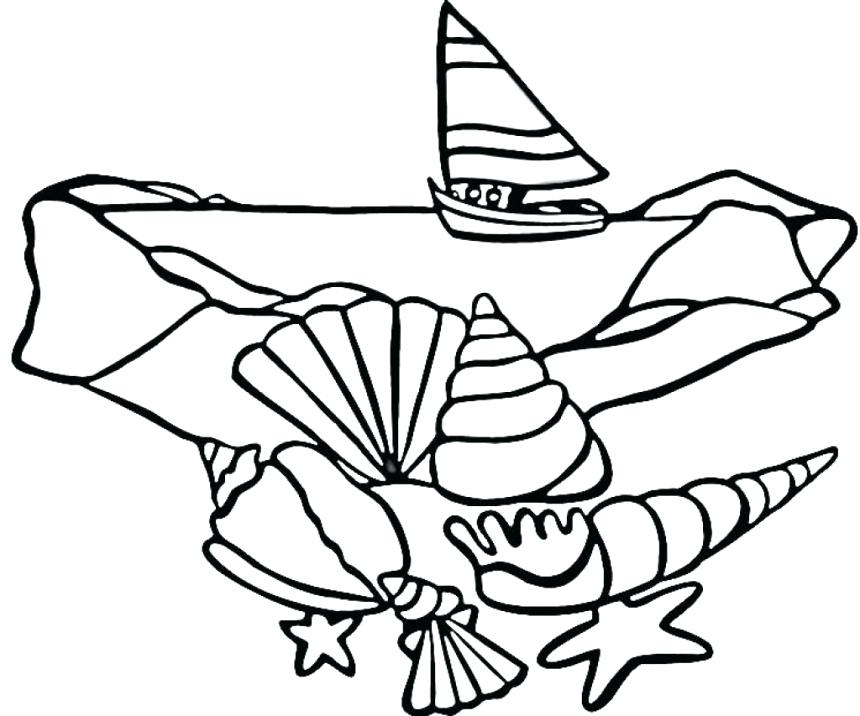 860x716 Shell Coloring Pages Animal Coloring Seashell Coloring Pages More
