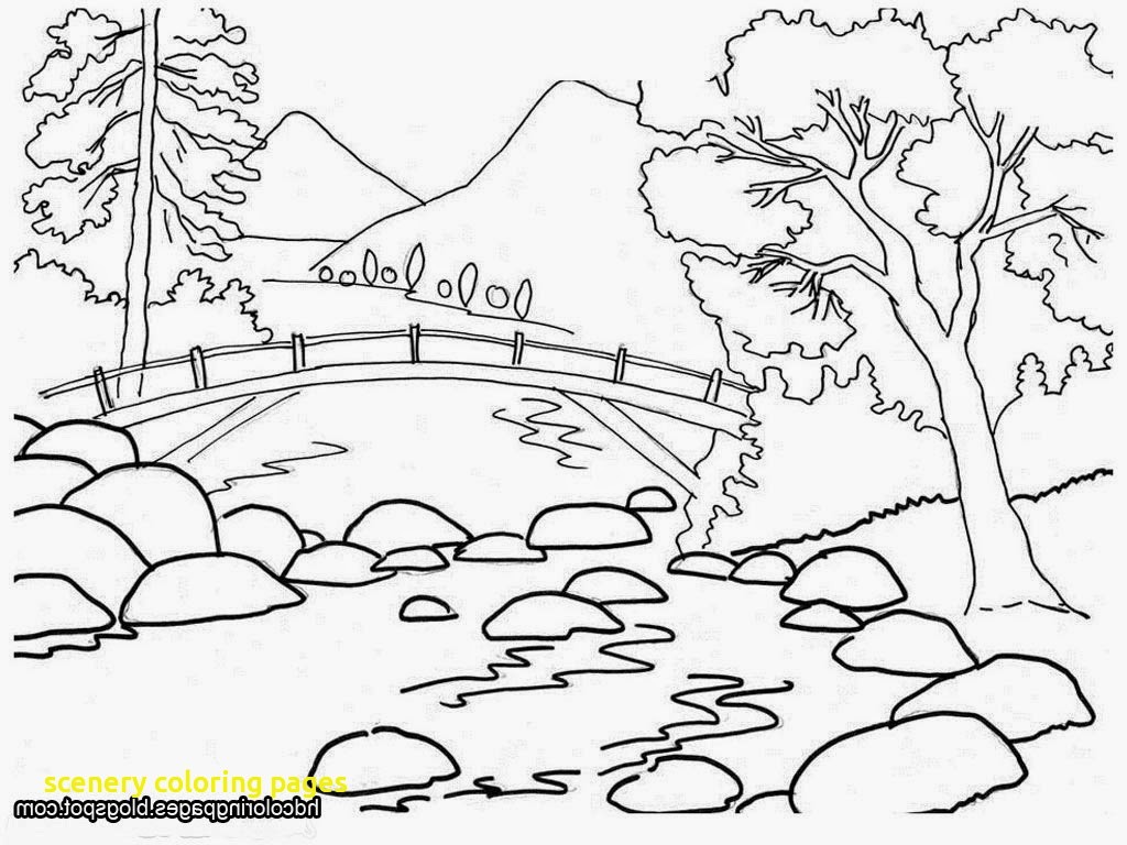 1024x768 Scenery Coloring Pages With Scenery Coloring Pages With Nature