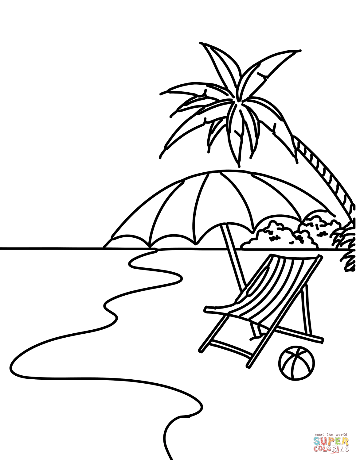 1159x1500 Beach Scene Coloring Page Free Printable Coloring Pages