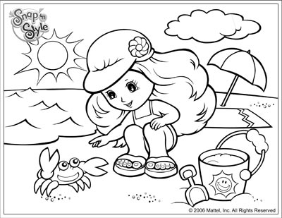 400x309 Beach Scene For Coloring Pages Kids