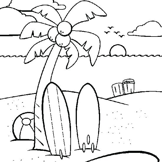 550x550 Beach Coloring Pages Murs