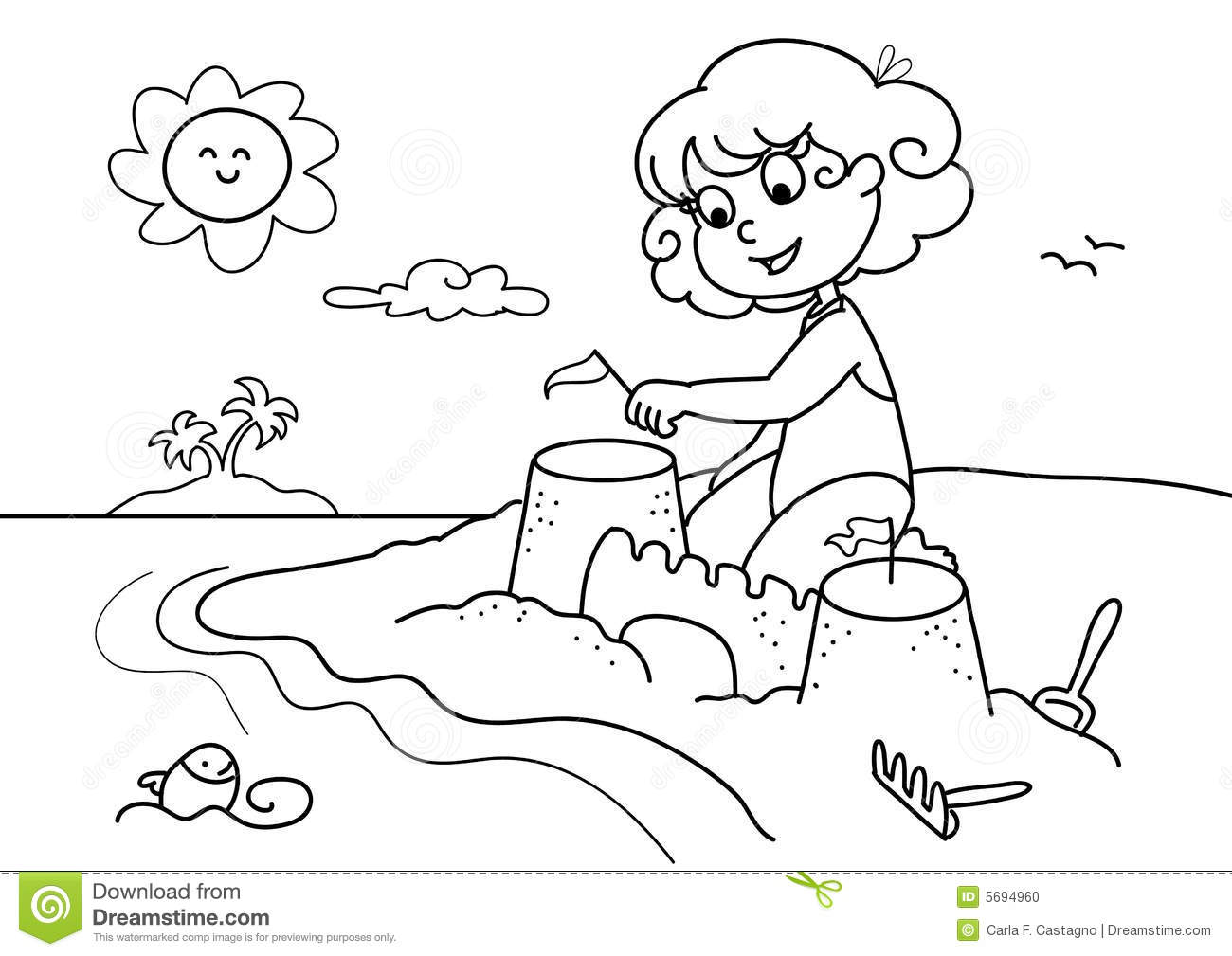 1300x1009 Beach Scene Clipart Black And White