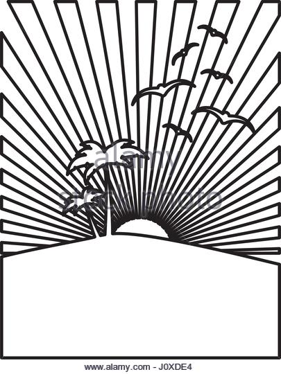 405x540 Palms Sun Tropical Sunset Vector Stock Photos Amp Palms Sun Tropical