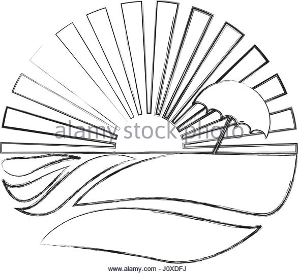 586x540 Silhouette Circular Background Sunset Beach Stock Photos
