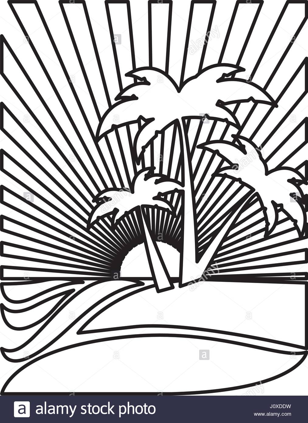 1013x1390 Silhouette Rectangular Background Sunset In The Ocean With Beach