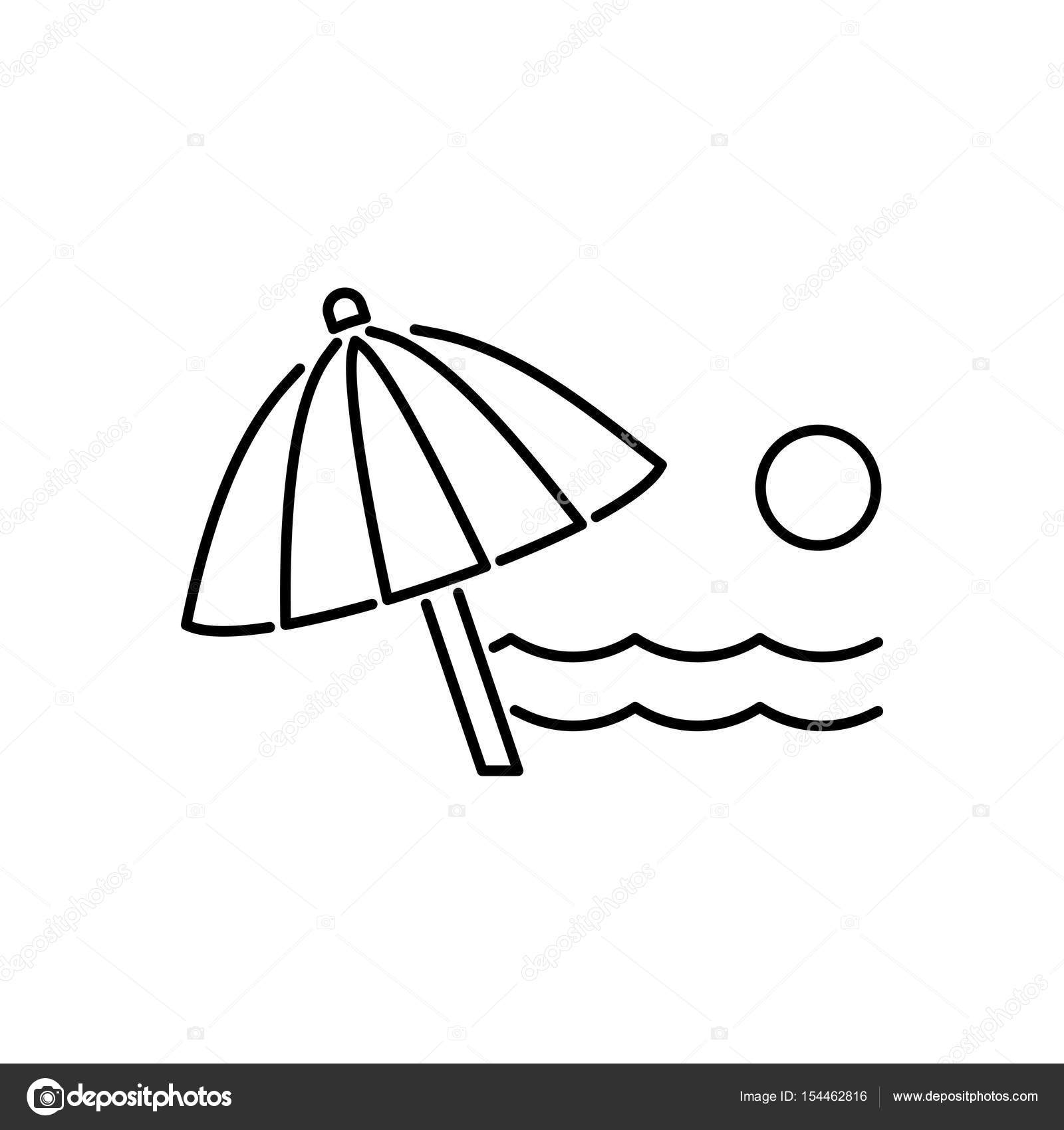 1600x1700 Beach Umbrella Icon. Beach And Vacation Icon Vector Illustration