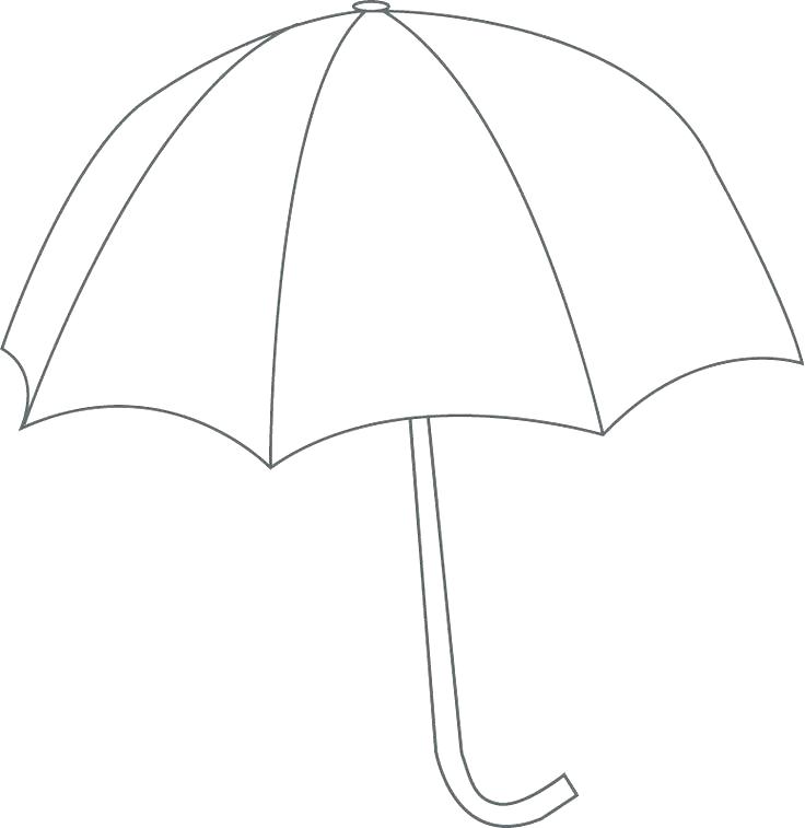 736x757 Beach Umbrella Coloring Page