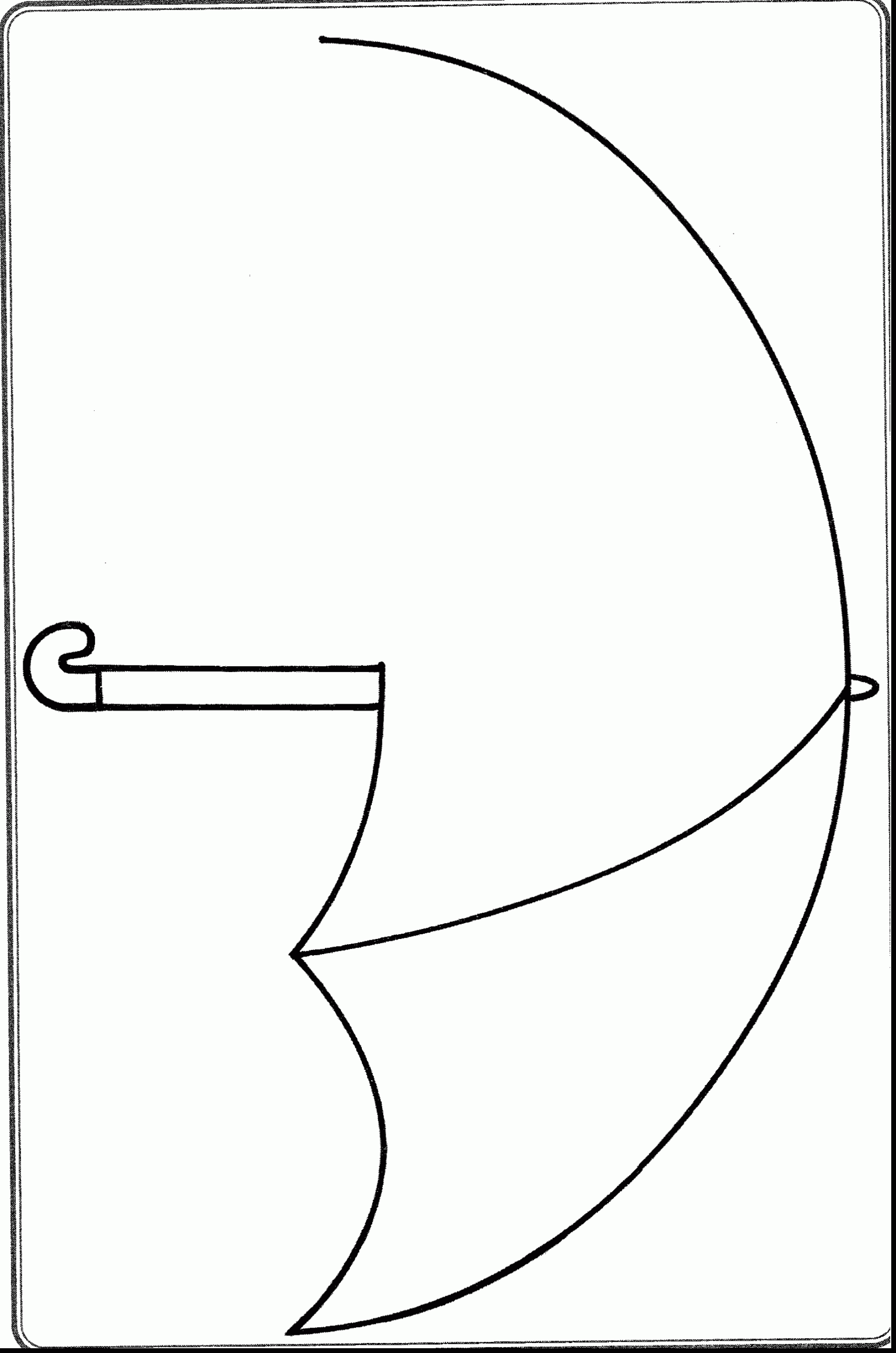 1877x2833 Surprising How To Draw Closed Umbrella With Umbrella Coloring Page