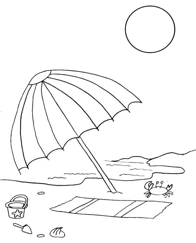 680x843 Beach Umbrella Coloring Page Share Free Beach Umbrella Coloring