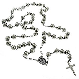 300x300 Catholic Stainless Steel Rosary Beads 18 Inches