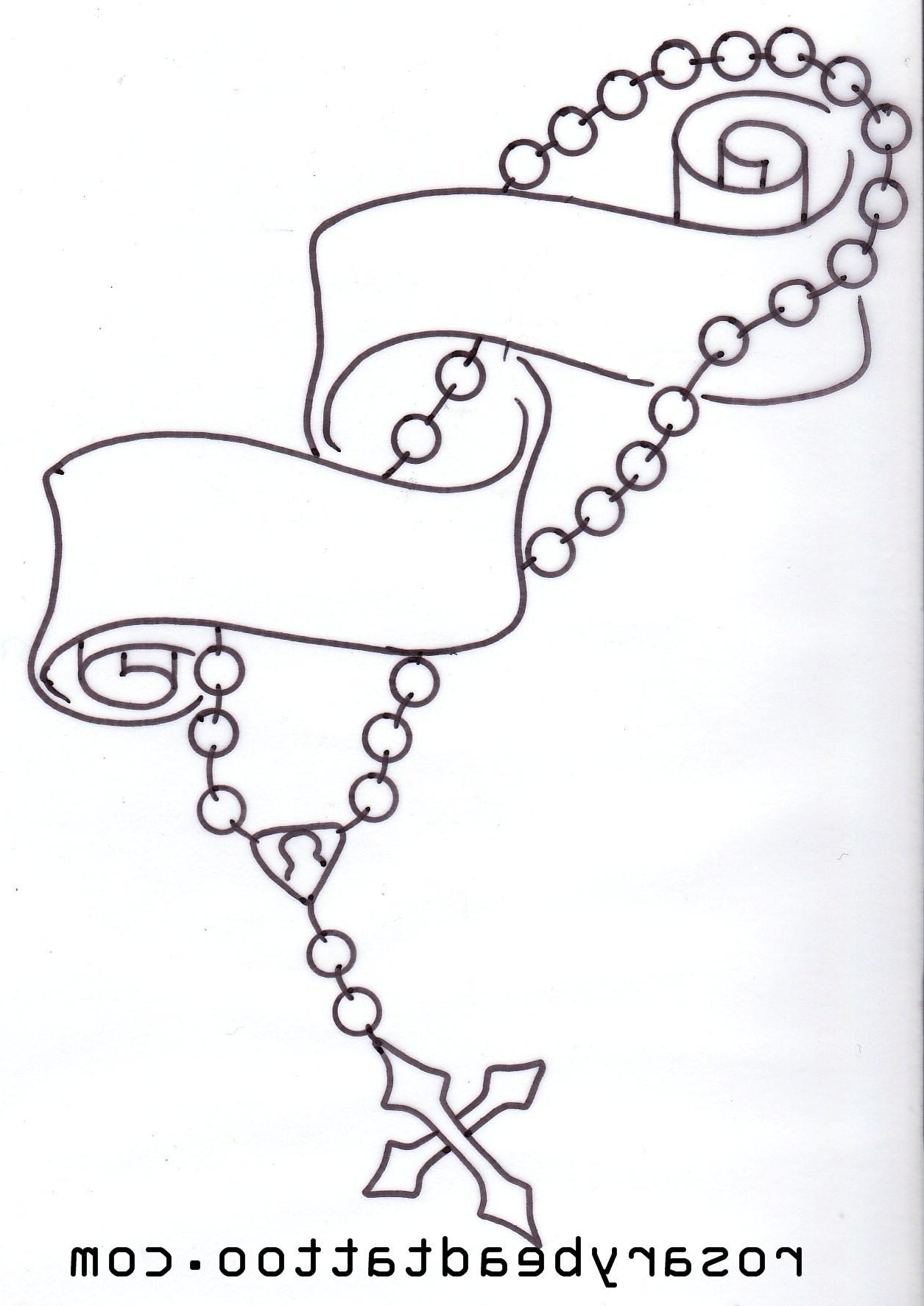 1255x1774 Rosary Beads Tattoo Drawing Praying Hands With Rosary Beads Tattoo