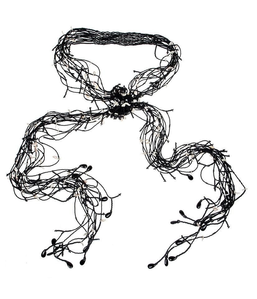 826x960 Black Seed Beads Amp Petal Pearls Necklace Frankli Wild