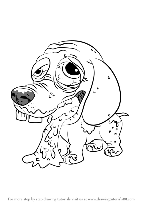 566x800 Learn How To Draw Barfing Beagle From The Ugglys Pet Shop (The