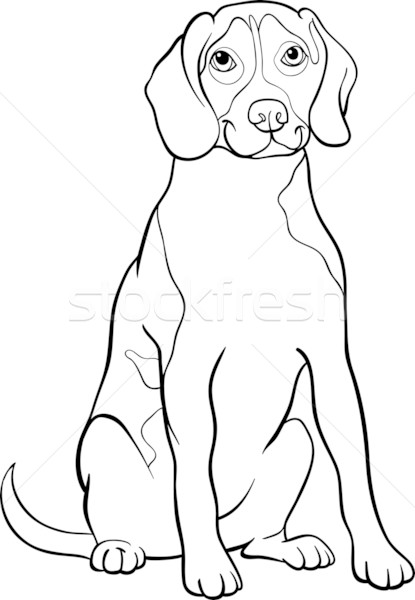 415x600 Beagle Dog Cartoon For Coloring Book Vector Illustration Igor