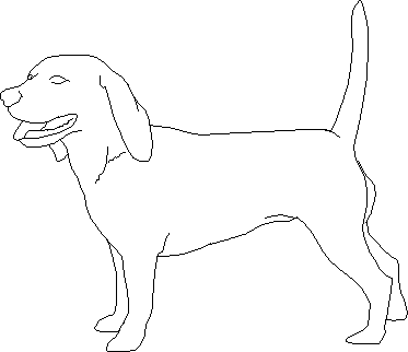 373x322 Beagle Dog Breed Side View 2d Dwg Block For Autocad Designs Cad