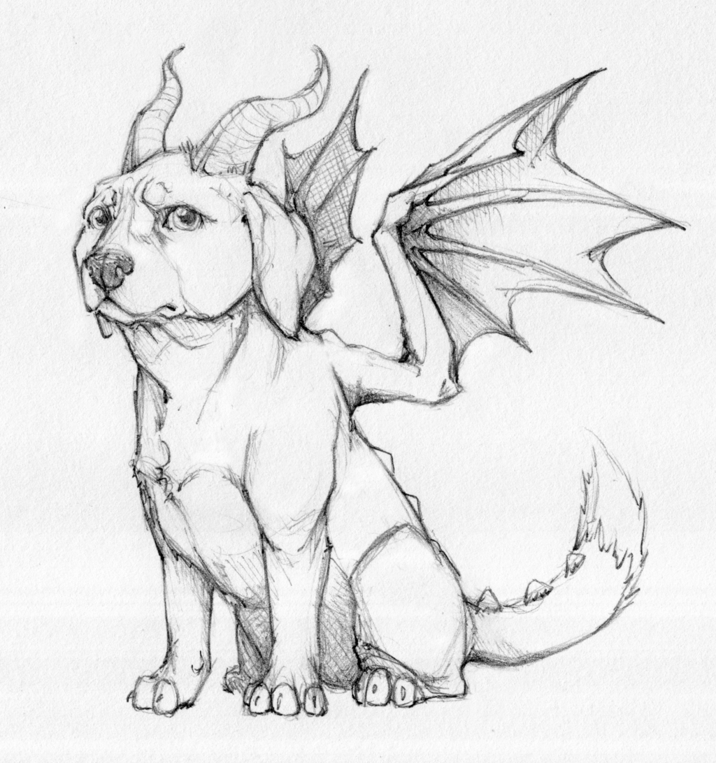 1024x1092 Beagle Dragon By Megume