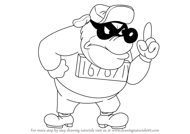 800x566 Learn How To Draw Bigtime Beagle From Ducktales (Ducktales) Step