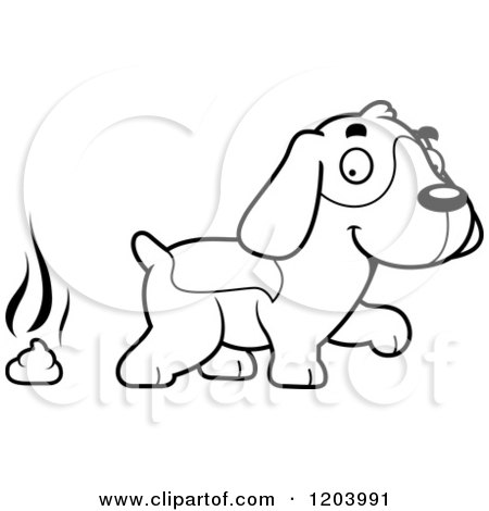 450x470 Cartoon Of A Black And White Cute Beagle Puppy Chasing A Tenni