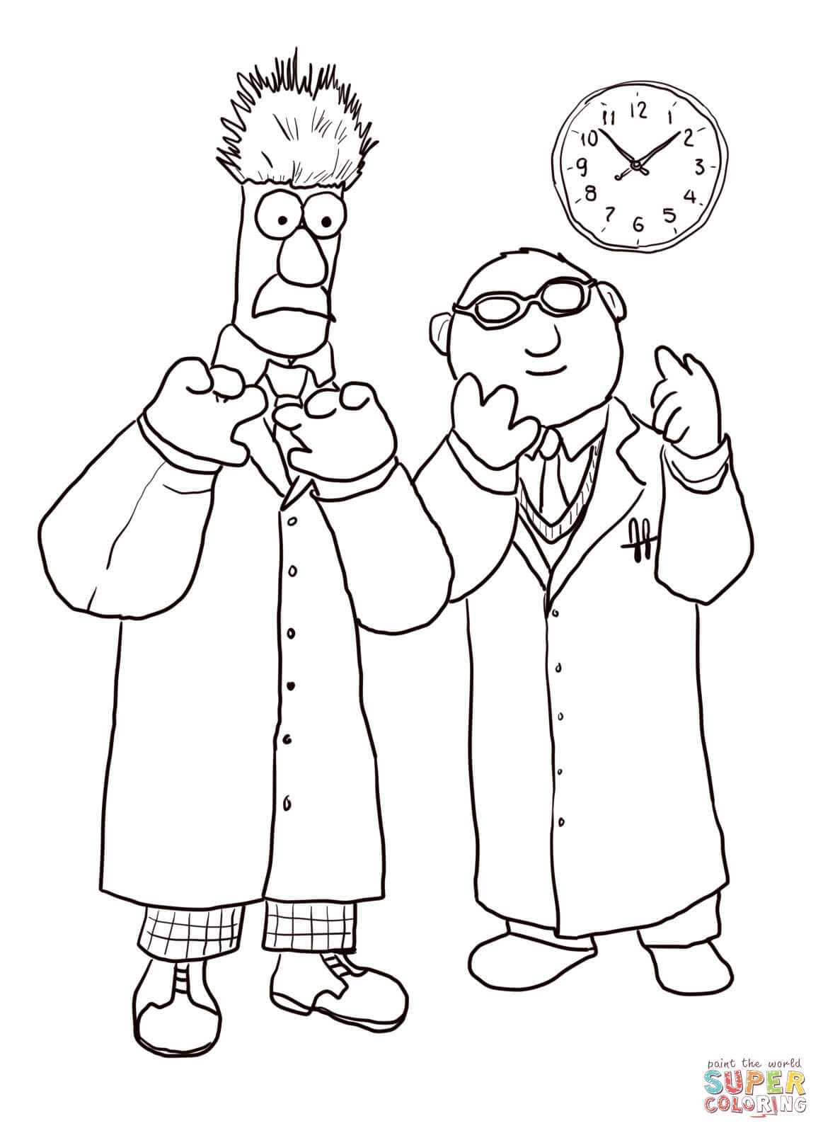 1163x1600 Beaker And Bunsen Honeydew Coloring Page Free Printable Coloring