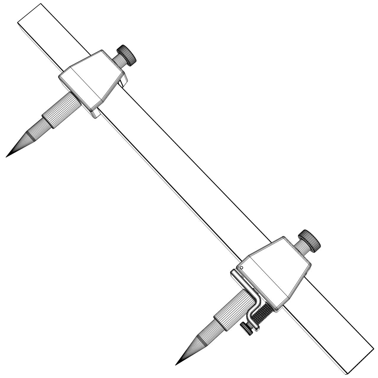 1280x1280 3d Beam Compass Cgtrader
