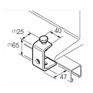 300x300 Swifts Channel Support Beam Clamp Hot Dip Galvanised Steel