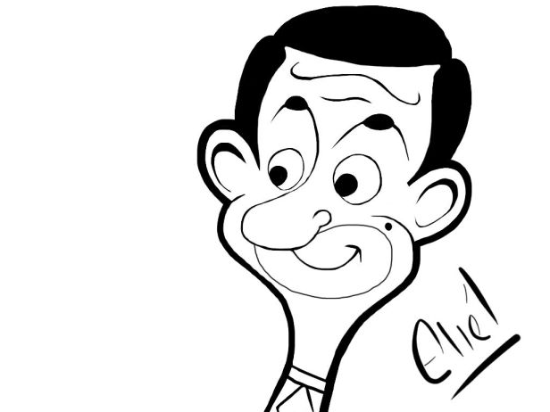 616x462 Como Desenhar Mr Bean Para Colorir Desenhos Mr Bean