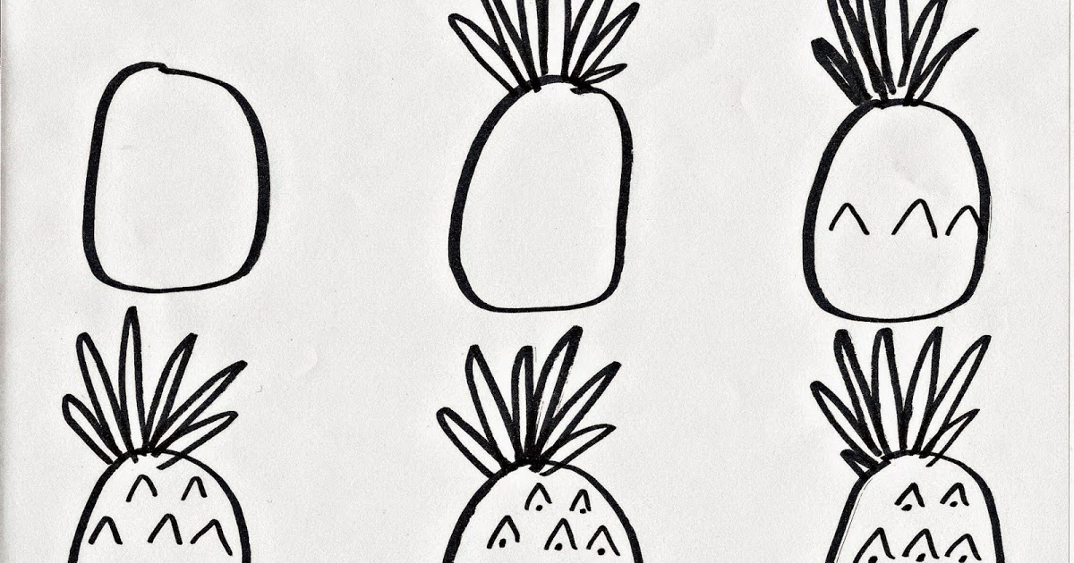 1200x630 The Bean Sprout Notes How To Draw A Pineapple A Step By Step