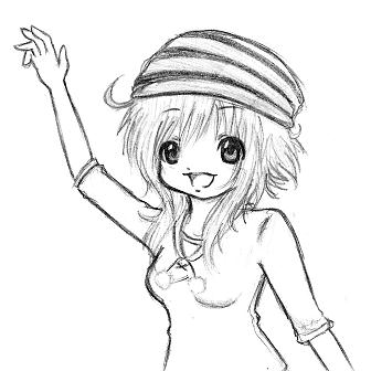 336x336 Anime Girl Wearing Beanie