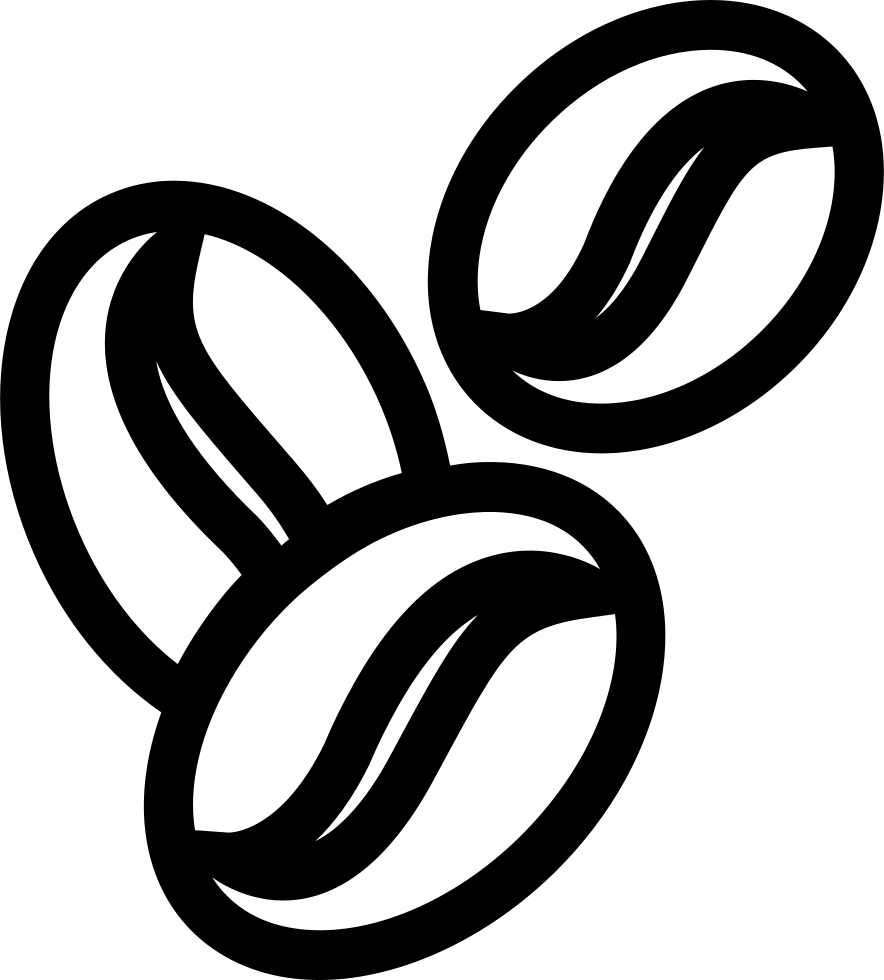884x980 Coffee Beans Outline Svg Png Icon Free Download ( 58651
