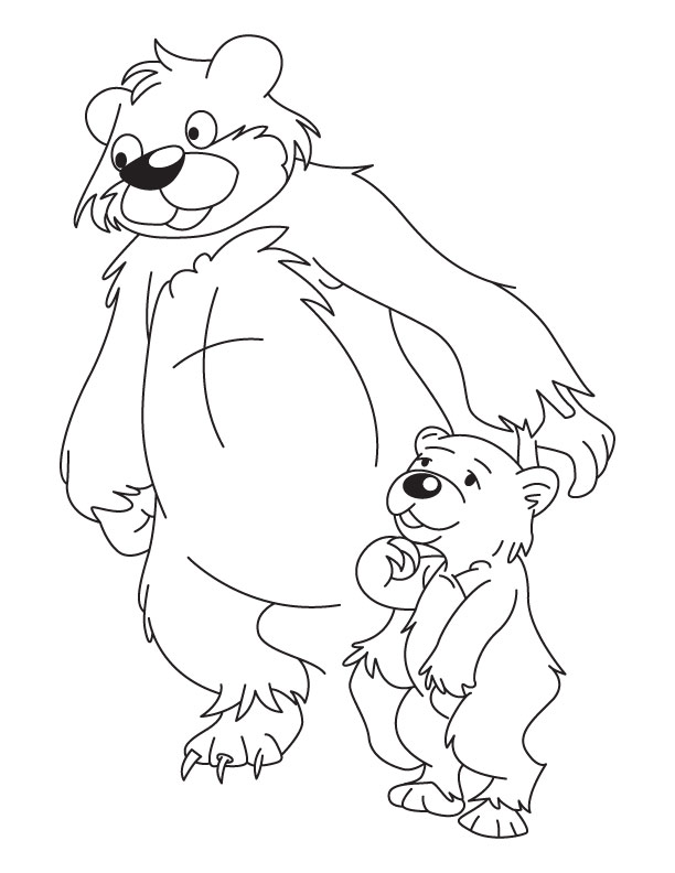 612x792 Bear And Cub Coloring Page Download Free Bear And Cub Coloring