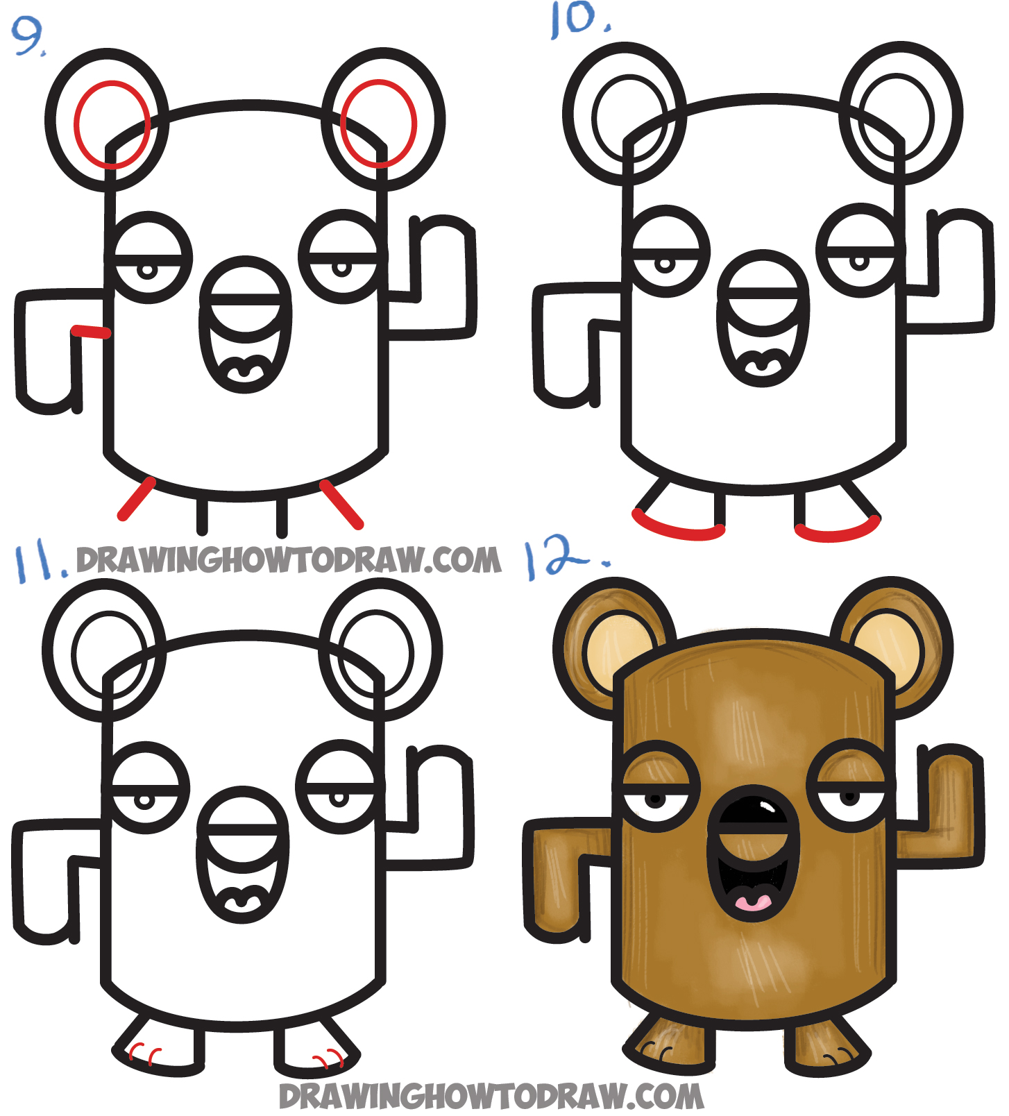 1454x1608 How To Draw A Cartoon Bear From The Word Bear