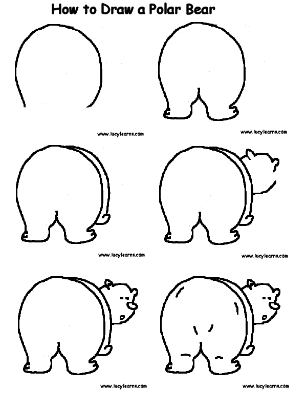 600x800 How To Draw A Polar Bear. Art Tutorials Polar Bear