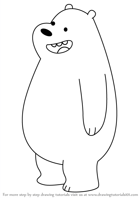 598x844 Learn How To Draw Gizzly Bear From We Bare Bears (We Bare Bears