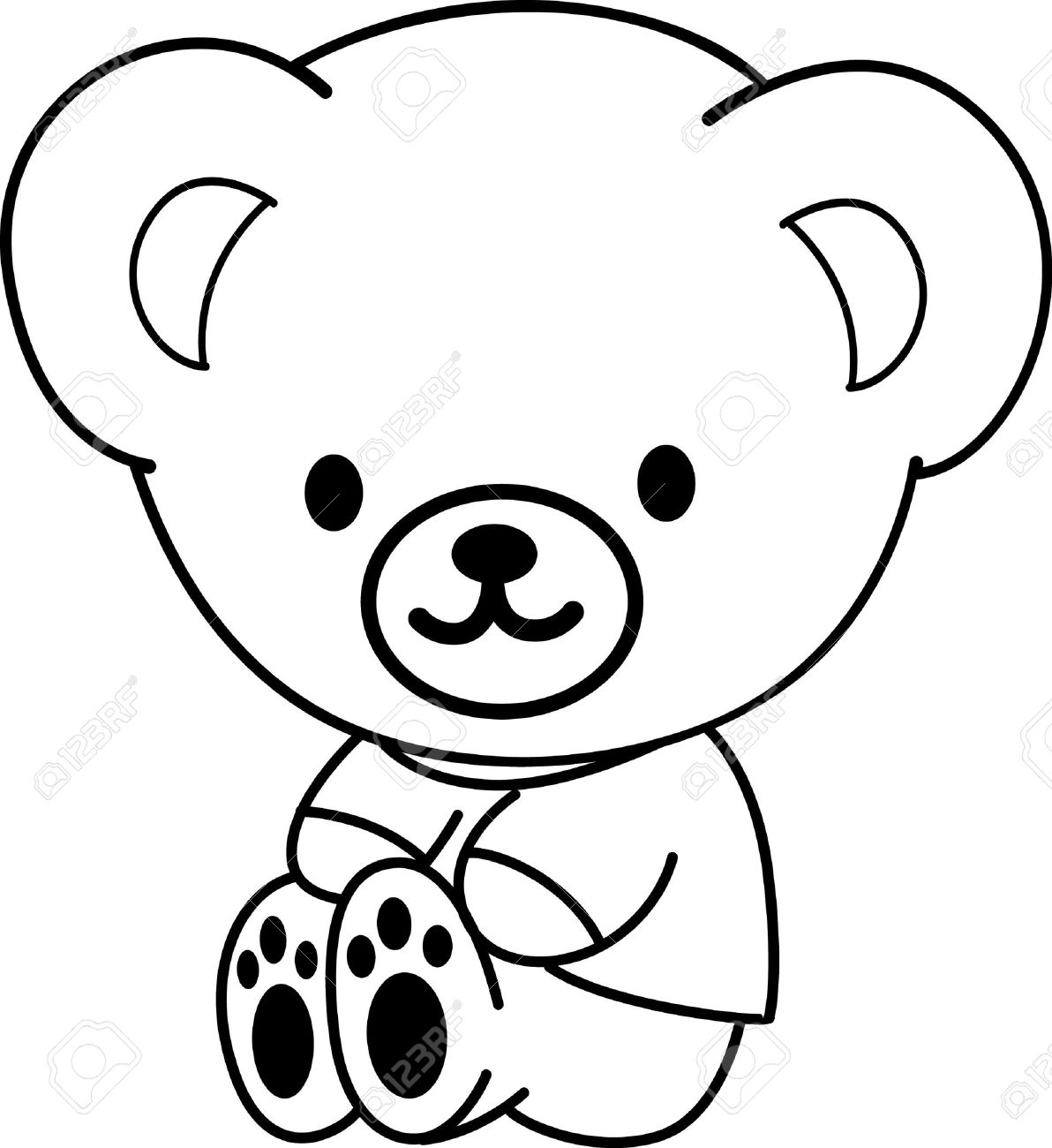 1192x1300 Cartoon Drawings Of Bears How To Draw A Cartoon Teddy Bear Kids