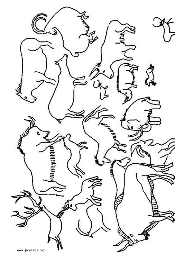 586x850 Printable Cave Paintings