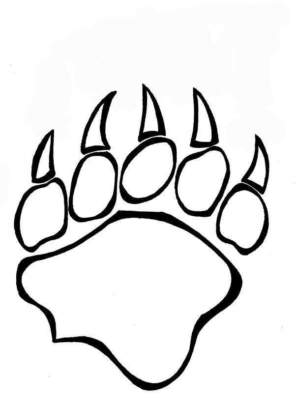 600x816 Bear Paw Coloring Page Coloring Pages Bear Paws
