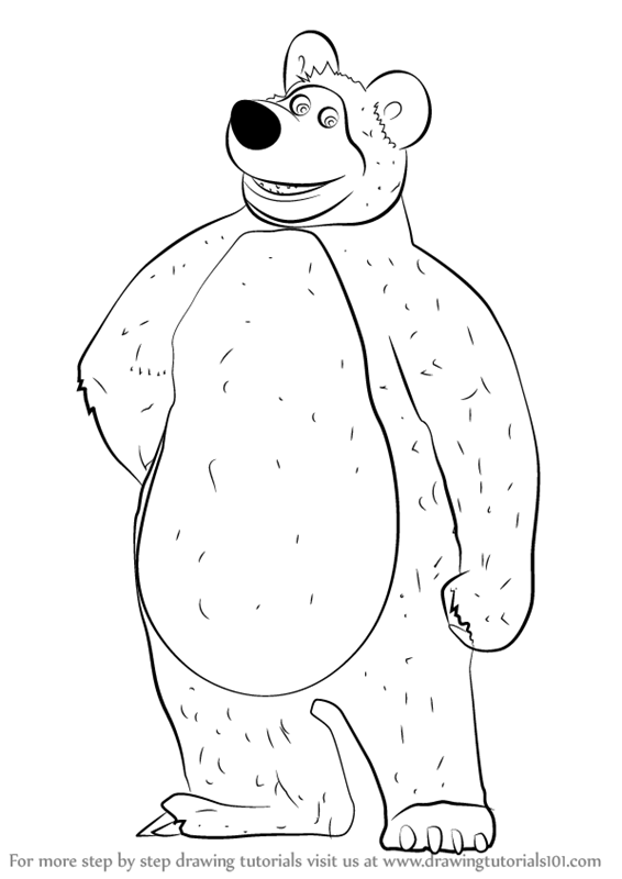 566x800 Learn How To Draw Bear From Masha And Bear (Masha And